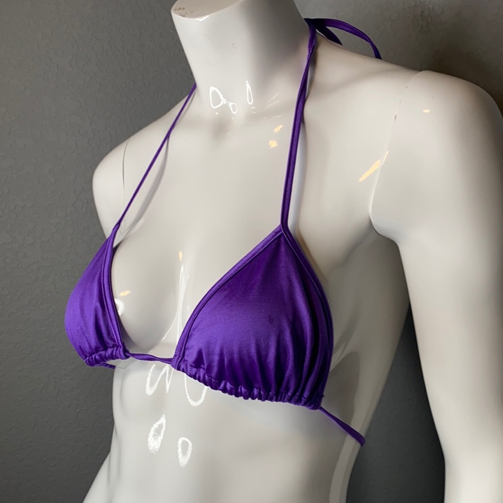 Pile bikini swim/dancer top